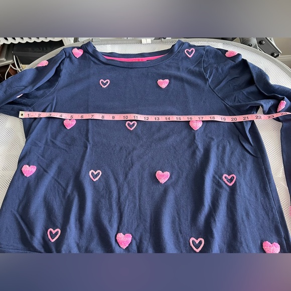Lilly Pulitzer Rami top Navy with hearts size L - Picture 5 of 7